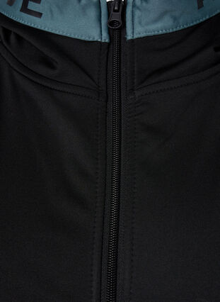 Træningscardigan med hætte, Black, Packshot image number 2
