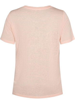 T-shirt med nitter og rund hals, Pale Blush, Packshot image number 1