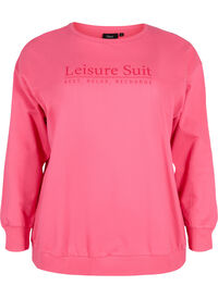 Sweatshirt i bomuld med tekstprint