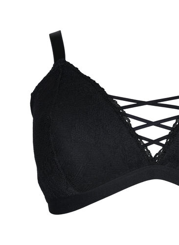 Vatteret blonde bh, Black, Packshot image number 3