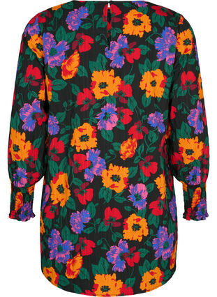 Blomstret tunika med smock, Multi Flower AOP, Packshot image number 1