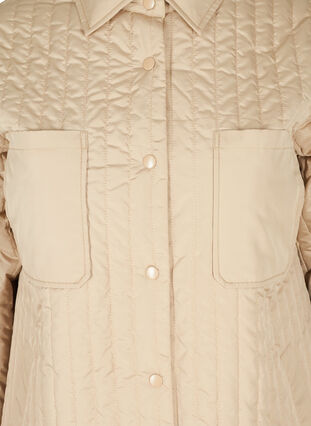 Quiltet jakke med brystlommer og krave, Silver Mink, Packshot image number 2