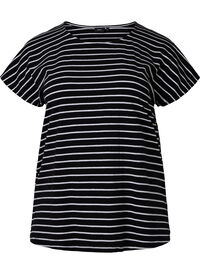 Bomulds t-shirt med striber
