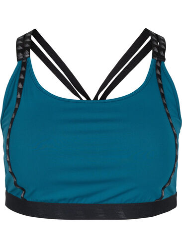 Sports bh med mesh ryg, Deep Teal, Packshot image number 0