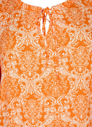 Kortærmet viskose kjole med print, Exuberance Oriental, Packshot image number 2