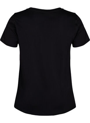 Bomulds trænings t-shirt med tryk, Black w. No. 10, Packshot image number 1