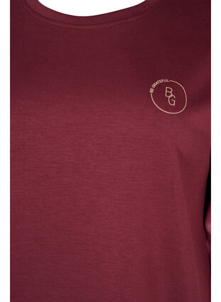 Sweat med color-block , Red Mahogany/Rose B, Packshot image number 2