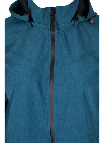 Softshell jakke med aftagelig hætte, Stargazer Mel., Packshot image number 2