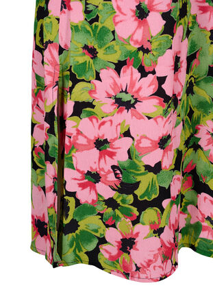Viskose skjortekjole med blomsterprint, Pink G. Flower AOP, Packshot image number 3