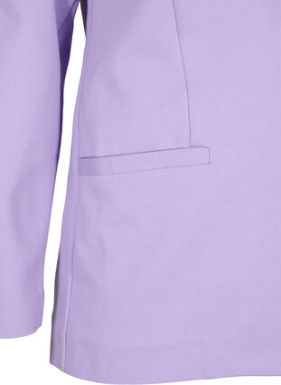 Enkel blazer med knaplukning, Purple Rose, Packshot image number 3
