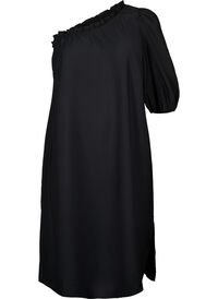 One-shoulder kjole i viskose