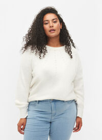Strikbluse med perler, Birch as sample, Model
