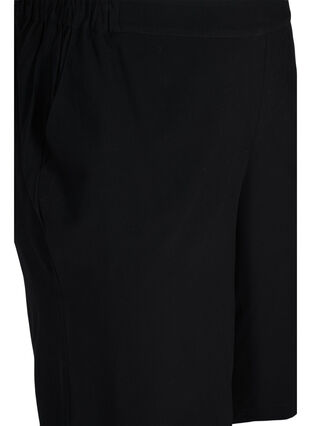Viskose bermuda shorts med lommer, Black, Packshot image number 2