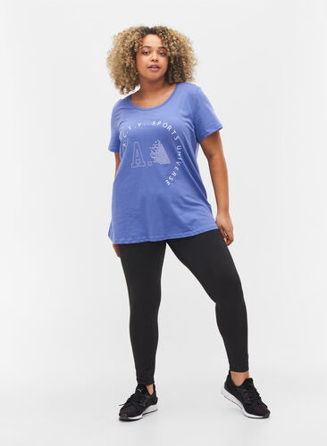 Trænings t-shirt med print, Very Peri A.C.T.V, Model image number 2