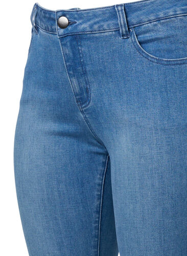 fordelagtige Måler Missionær Cropped Emily jeans med broderi - Blå - Str. 42-60 - PlusLet