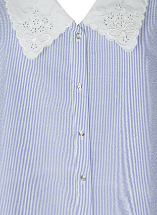 Stribet ærmeløs skjorte med krave, Marlin, Packshot image number 2