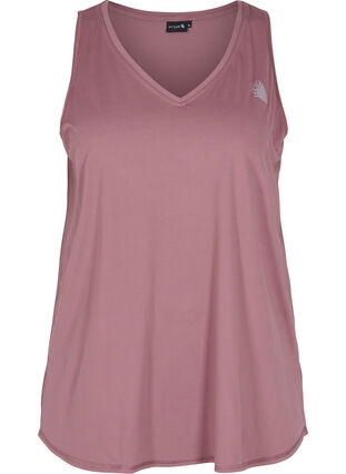 Træningstop med v-udskæring, Rose Taupe, Packshot image number 0