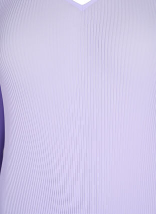 Plisseret bluse med 3/4 ærmer, Lavender, Packshot image number 2