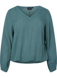 Viskosebluse med smock