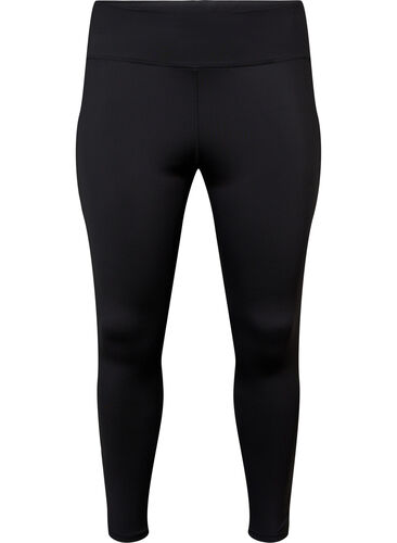 Træningstights med refleks og sidelomme, Black, Packshot image number 0