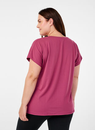 Ensfarvet trænings t-shirt, Violet Quartz, Model image number 1
