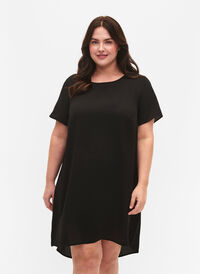 Kjole med korte ærmer, Black, Model