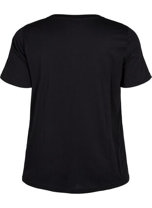 Bomulds t-shirt med printdetalje, Black MIAMI, Packshot image number 1