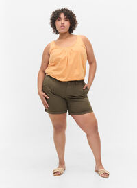 Bomulds shorts med lommer, Tarmac, Model