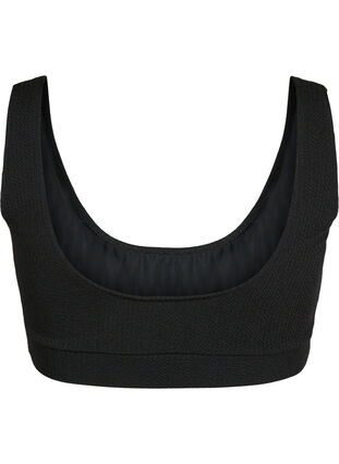 Bikini top med crepe struktur, Black, Packshot image number 1