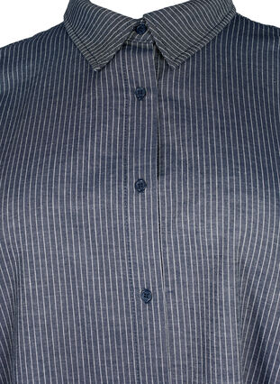 Skjorte med bindedetalje på ærmet, Navy Stripe, Packshot image number 2