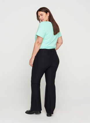 Bukser med bootcut, Black, Model image number 1