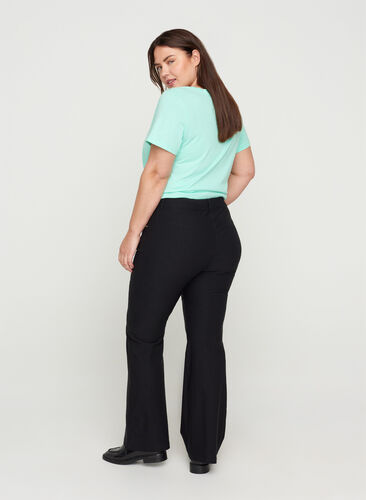 Bukser med bootcut, Black, Model image number 1