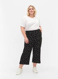 Løse bukser med 7/8 længde, Black Dot, Model