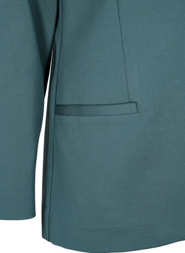 Enkel blazer med knaplukning, Silver Pine, Packshot image number 3