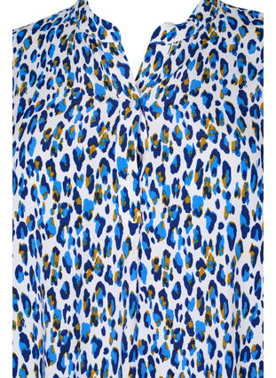 Viskose tunika med leo-print, Blue Leo AOP, Packshot image number 2