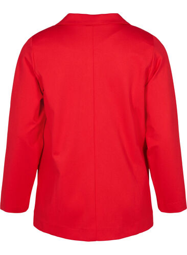 Enkel blazer med knaplukning, Flame Scarlet, Packshot image number 1