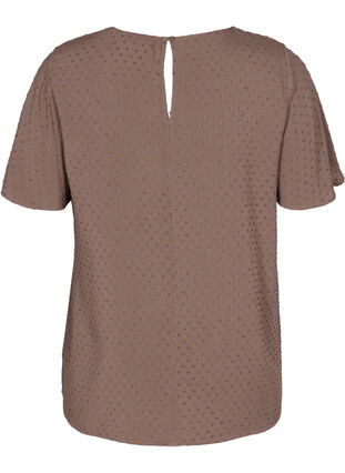 Struktureret viskosebluse med flagermusærmer, Falcon, Packshot image number 1
