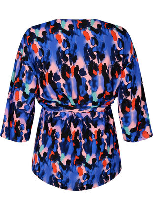 Kimono i viskose med print, Colorful Animal, Packshot image number 1