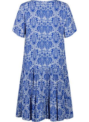 Kortærmet viskose kjole med print, S. the web Oriental, Packshot image number 1