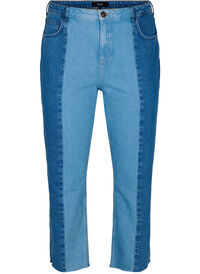 Cropped Vera jeans med colorblock
