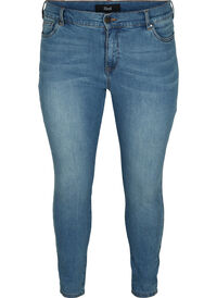 Cropped Amy jeans med høj talje og sløjfe