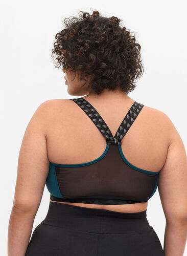 Sports bh med mesh ryg, Deep Teal, Model image number 1