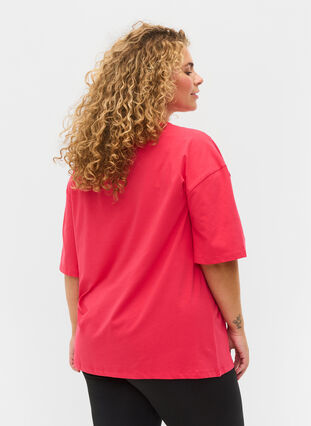 Trænings t-shirt i bomuld, Azalea, Model image number 1