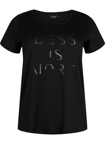 Trænings t-shirt med print, Black w.Less Is More, Packshot image number 0