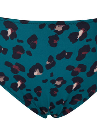 Bikini trusse med høj talje, Teal Leopard, Packshot image number 2