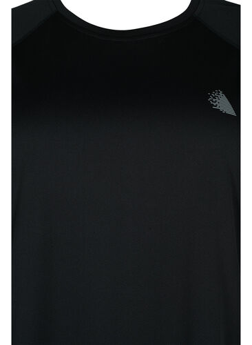 Skiundertrøje med kontraststribe, Black w. Sea Pink, Packshot image number 2