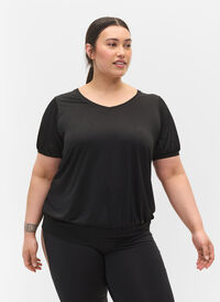 Kortærmet træningsbluse , Black, Model