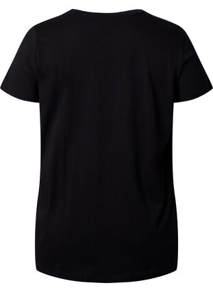 Trænings t-shirt med print, Black w. Green logo, Packshot image number 1