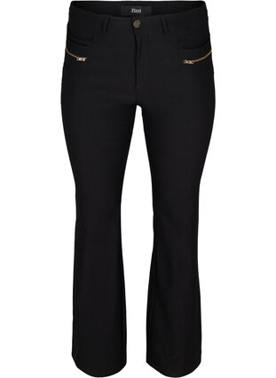Bukser med bootcut, Black, Packshot image number 0