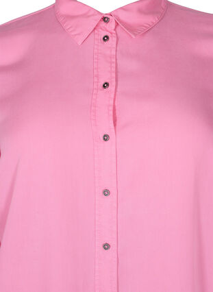 Lang skjorte med 3/4 ærmer i lyocell (TENCEL™), Rosebloom, Packshot image number 2